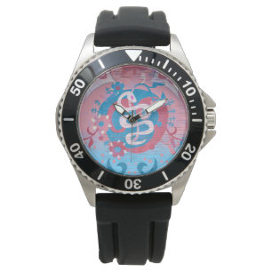 Transgender Snake Damask - Trans Pride Flag Color Watch