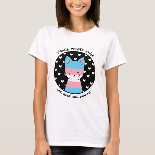 Transgender Support Kitty T_Shirt