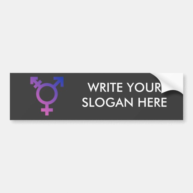 Transgender Symbol Bumper Sticker (Front)