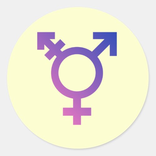 Transgender Symbol Classic Round Sticker