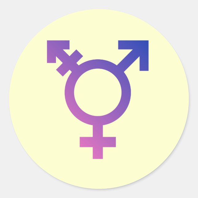Transgender Symbol Classic Round Sticker (Front)