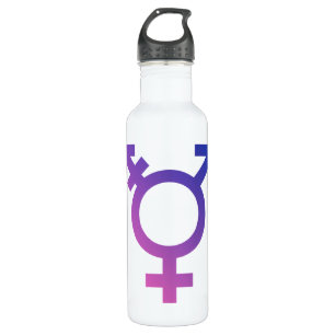 Transgender Symbol Logo Stainless Steel Water Bottle