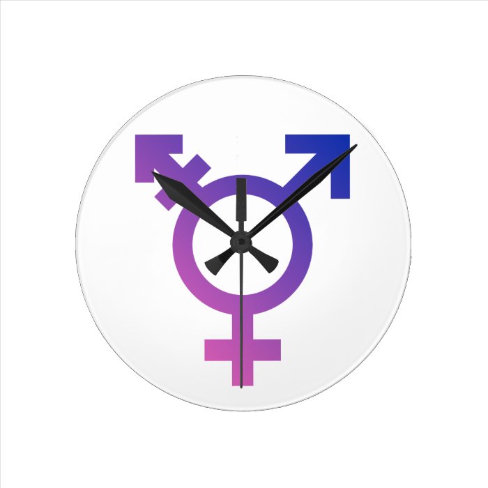 Transgender Symbol Logo Wallclock