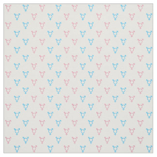 Transgender Symbol Pattern | Blue and Pink Fabric
