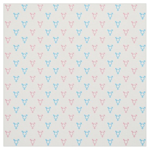 Transgender Symbol Pattern | Blue and Pink Fabric