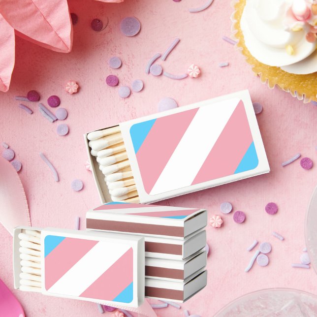 Transgender trans flag colored matches Matchbox (Creator Uploaded)
