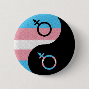 Transgender Yin and Yang Button