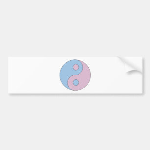 Transgender Yin Yang Symbol Bumper Sticker