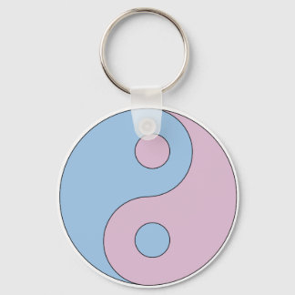 Transgender Yin Yang Symbol Keychain