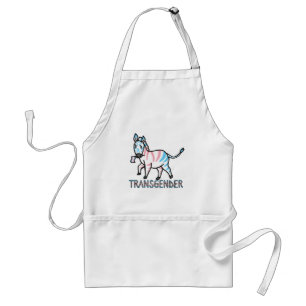 Transgender Zebra Adult Apron