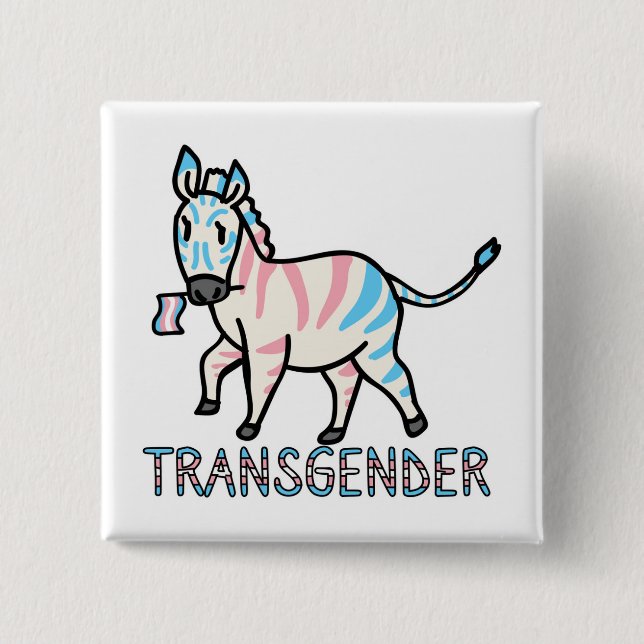 Transgender Zebra Button (Front)