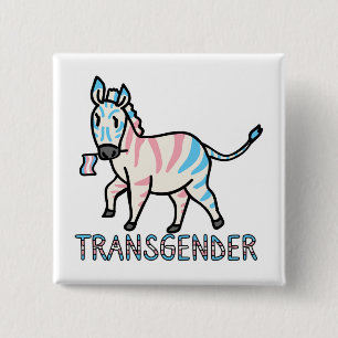 Transgender Zebra Button