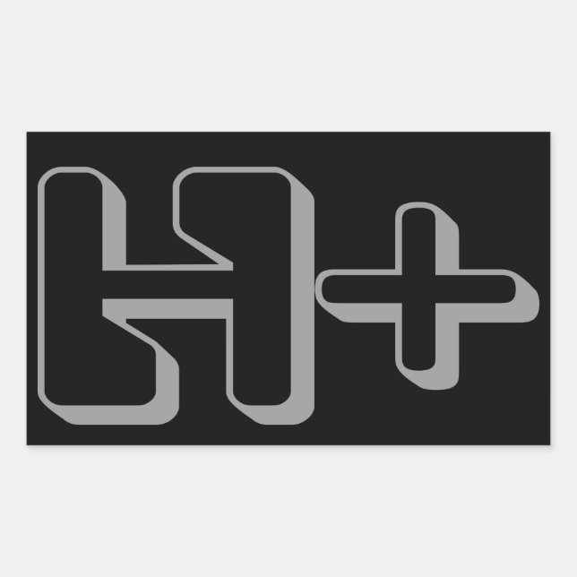 TRANSHUMANISM Symbol Sticker (Front)