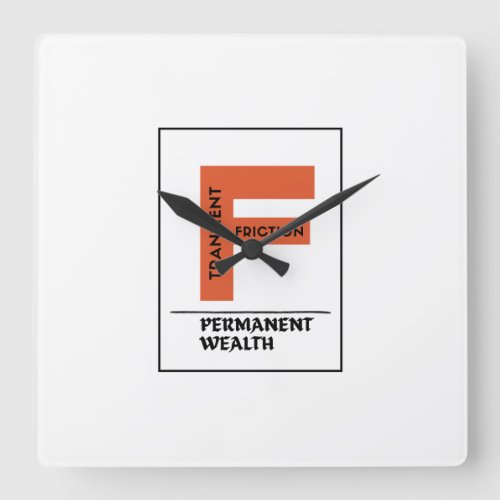 TRANSIENT FRICTION. PERMANENT WEALTH. - Investors Square Wall Clock