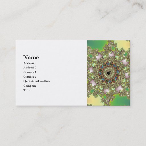 Customizable Transit - Fractal Business Card Templates