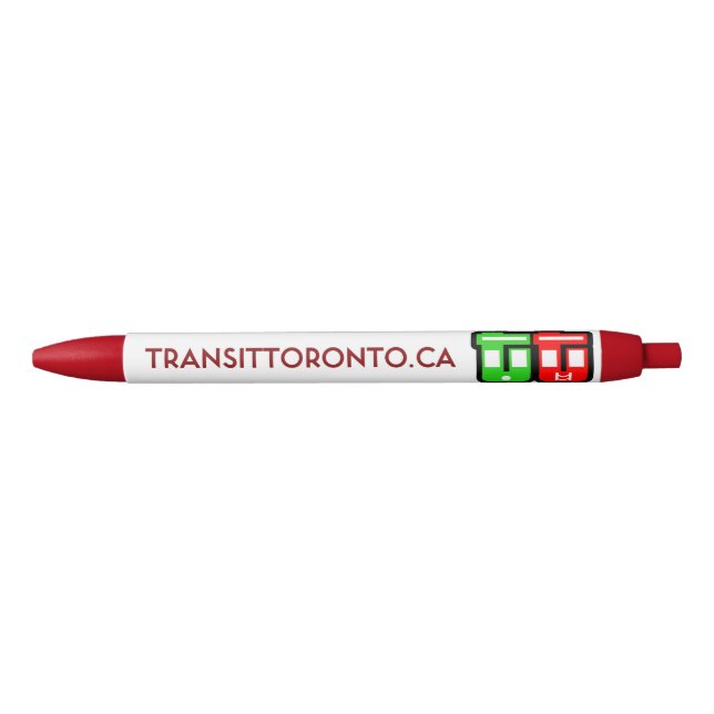 Transit Toronto Retractable Pen - Red (Front)