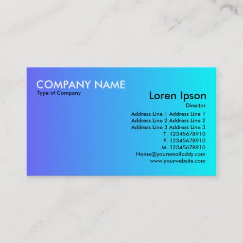 Transition - Blue to Cyan Business Cards