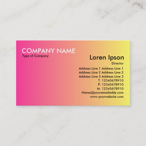 Customizable Transition - Crimson to Yellow Business Cards
