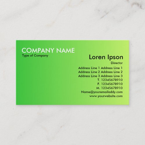Transition - Green to Green Business Cards