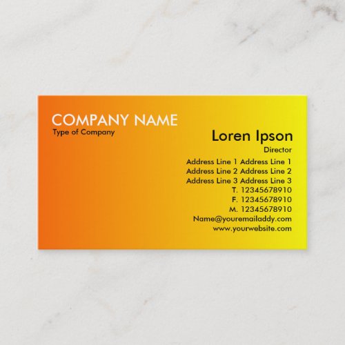 Transition - Orange to Yellow Business Cards