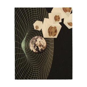 Transition to another dimension wood wall art