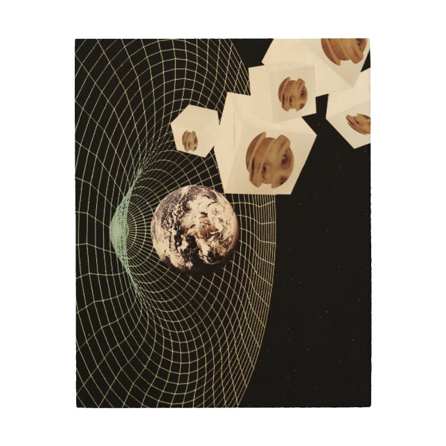 Transition to another dimension wood wall art (Front)