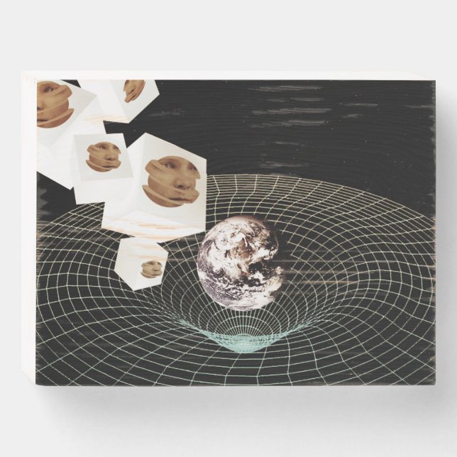 Transition to another dimension wooden box sign (Front Horizontal)