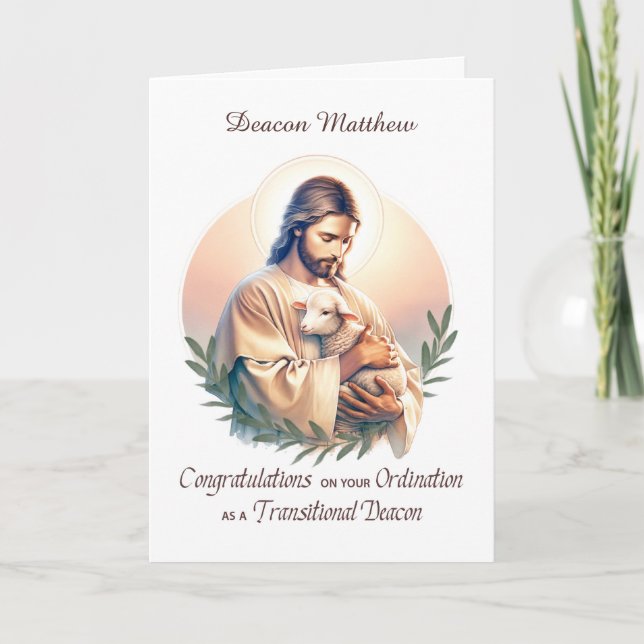 Transitional Deacon Ordination Congratulations Card (Front)