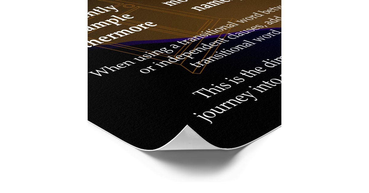 transitional-words-and-adverbial-conjunctions-poster-zazzle