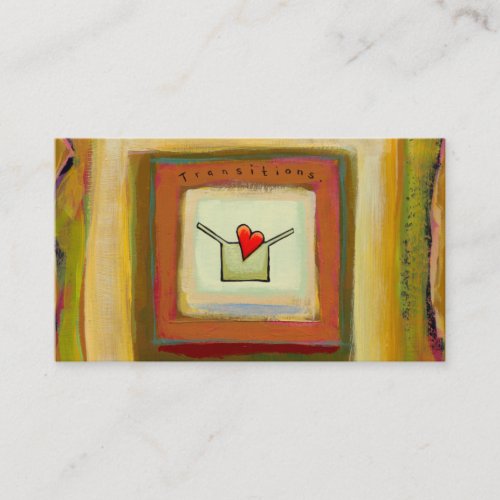 Transitions acceptance change hopeful art business card template