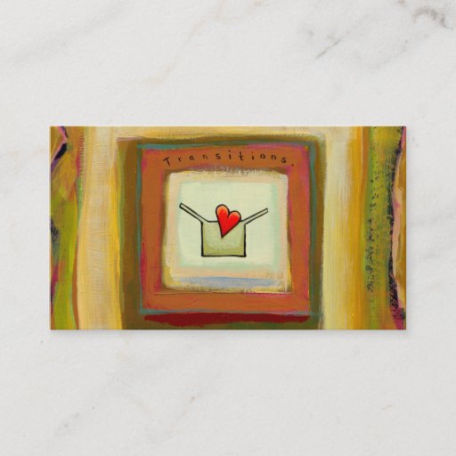 Customizable Transitions acceptance change hopeful art business card template