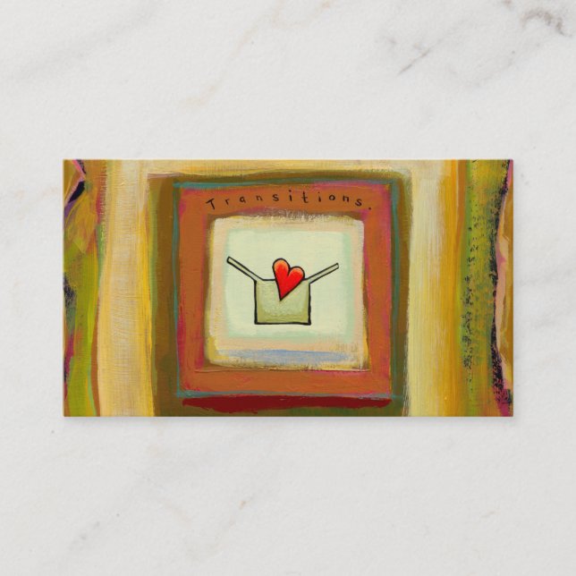 Transitions acceptance change hopeful art business card (Front)