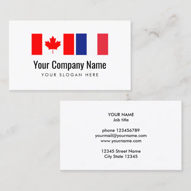 Translation Canadian English French translator Business Card Zazzle