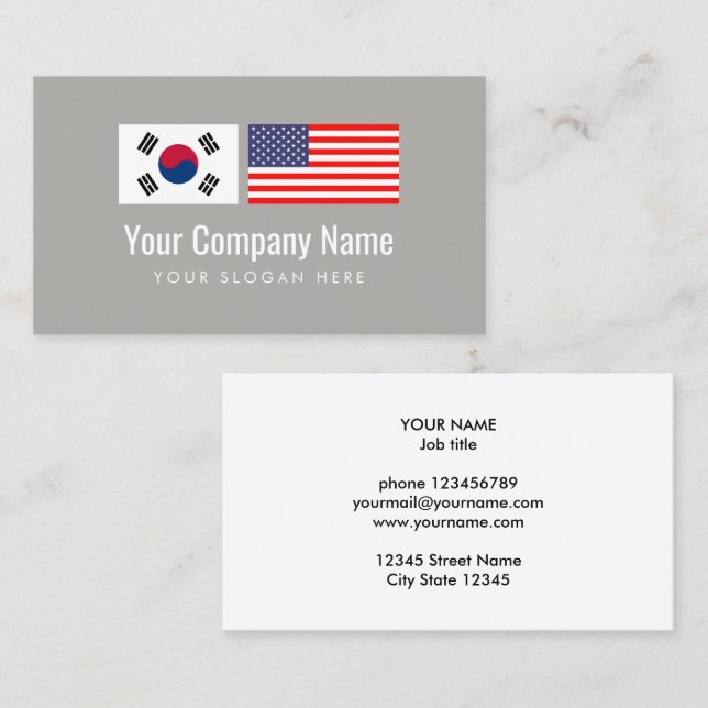 Translation service Korean English translator Business Card (Front/Back)