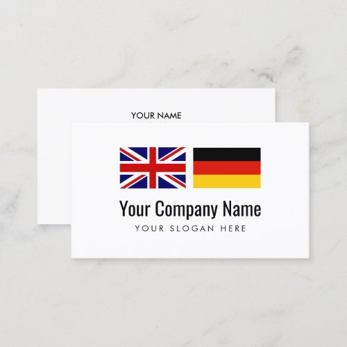 Translation services German English translator Business Card
