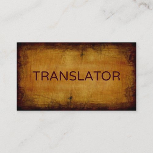 Translator Antique Brushed Business Card