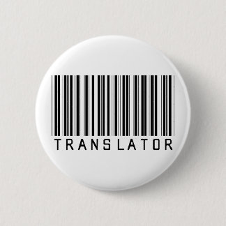 Translator Barcode Pinback Button