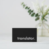 translator. business card (Standing Front)