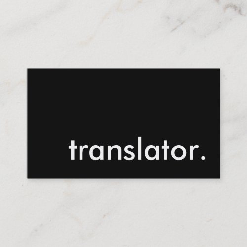 translator business card