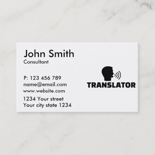 Translator Business Card