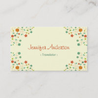 Translator - Chic Nature Stylish Business Card