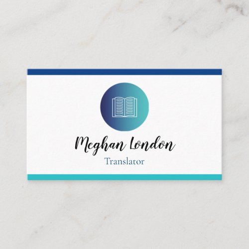 Translator Minimalistic Simple Modern Language Business Card