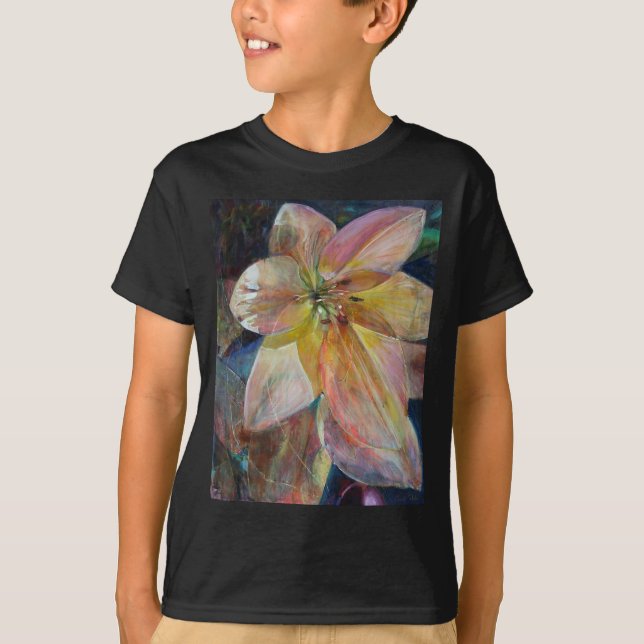 "Translucence" Flower Painting T-Shirt (Front)