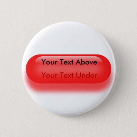 Translucent Button In Red Button Badge Name Tag