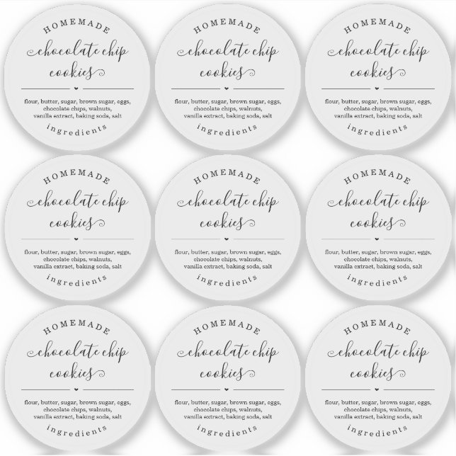 Translucent Clear Homemade Food Label Sticker (Front)