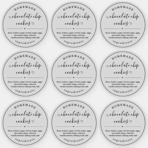 Translucent Clear Homemade Food Label Sticker