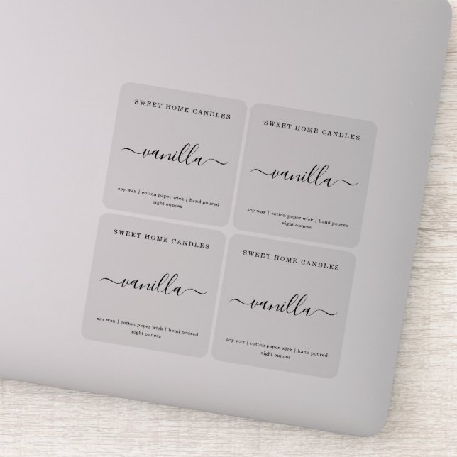 Translucent Clear Personalized Candle Labels