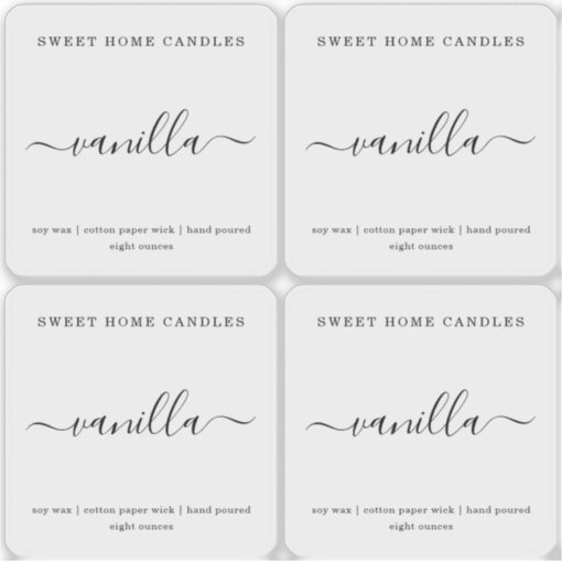 Translucent Clear Personalized Candle Labels Zazzle
