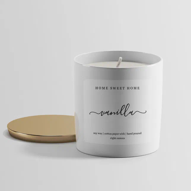 Translucent Clear Personalized Candle Labels | Zazzle