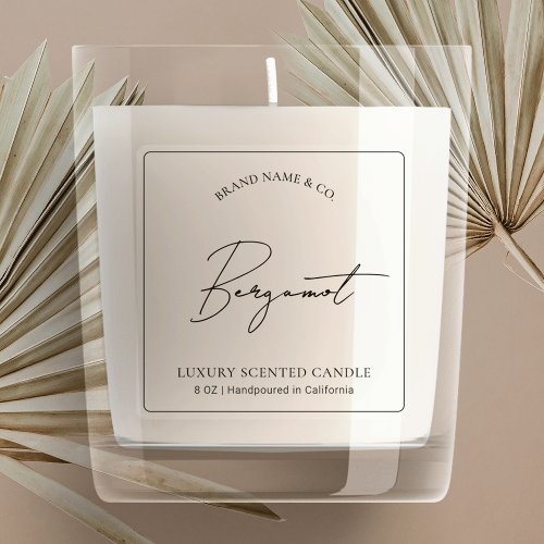 Translucent Clear Product Packaging Candle Label